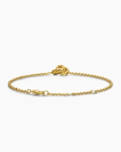 Sculpted Cable Chain Bracelet 18K Yellow Gold, 8mm