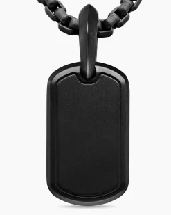 Sculpted Cable Tag Black Titanium, 21mm