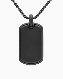 Sculpted Cable Tag Black Titanium, 42mm