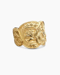 Shipwreck Signet Ring 18K Yellow Gold, 24mm