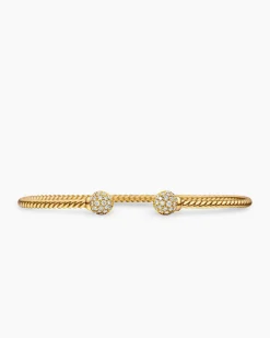 Solari Cablespira® Bracelet 18K Yellow Gold with Diamonds, 2.3mm