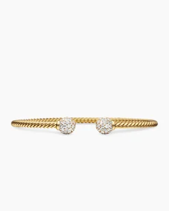 Solari Cablespira® Bracelet 18K Yellow Gold with Diamonds, 2.6mm