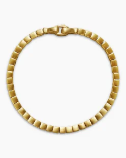 Spiritual Beads Cushion Bracelet 18K Yellow Gold, 4mm