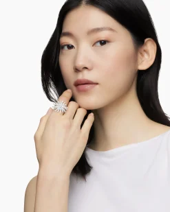 Starburst Ring 18K White Gold with Diamonds, 28mm