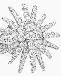 Starburst Ring 18K White Gold with Diamonds, 28mm