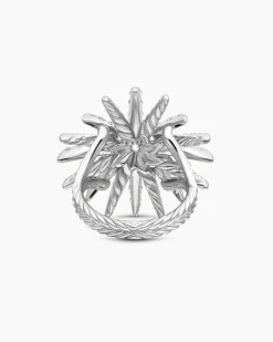 Starburst Ring 18K White Gold with Diamonds, 28mm