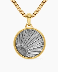 Storm Duality Amulet Sterling Silver with 18K Yellow Gold, 23.6mm