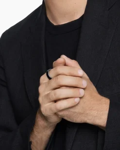 Streamline® Band Ring Black Titanium, 6mm