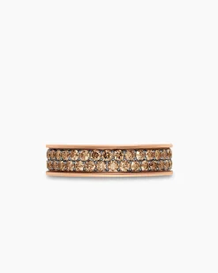Streamline® Band Ring 18K Rose Gold with Cognac Diamonds, 6.2mm