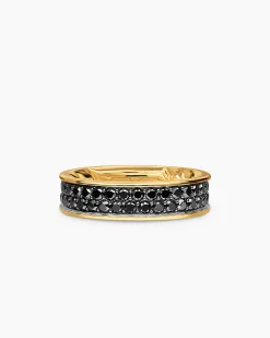 Streamline® Band Ring 18K Yellow Gold with Black Diamonds, 6.2mm
