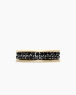 Streamline® Band Ring 18K Yellow Gold with Black Diamonds, 6.2mm