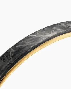 Streamline® Cuff Bracelet 18K Yellow Gold with Forged Carbon, 9mm