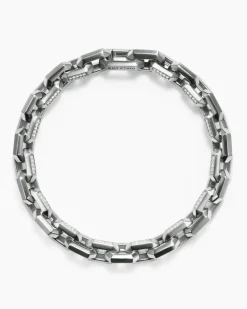 Streamline® Heirloom Chain Link Bracelet Platinum with Diamonds, 7.5mm