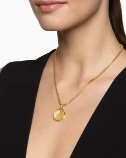 Sun and Moon Duality Pendant 18K Yellow Gold with Navy Enamel and Diamonds, 22.3mm