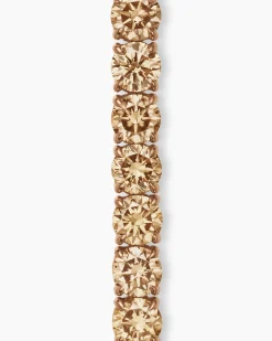 Tennis Bracelet 18K Rose Gold with Cognac Diamonds, 3mm