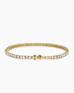 Tennis Bracelet 18K Yellow Gold with Diamonds, 3mm