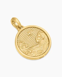 Water and Fire Duality Amulet 18K Yellow Gold, 24mm