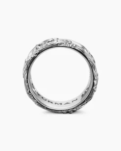 Waves Band Ring Sterling Silver, 10.5mm
