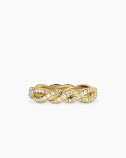 Wisteria® Band Ring 18K Yellow Gold with Diamonds, 4.4mm