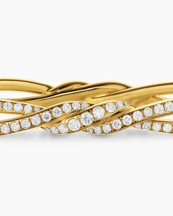Wisteria® Bangle Bracelet 18K Yellow Gold with Diamonds, 5.4mm