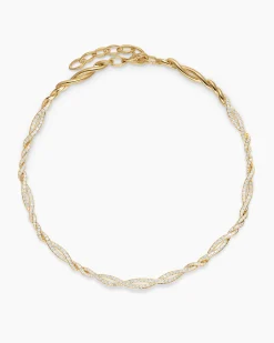 Wisteria® Necklace 18K Yellow Gold with Diamonds, 6mm